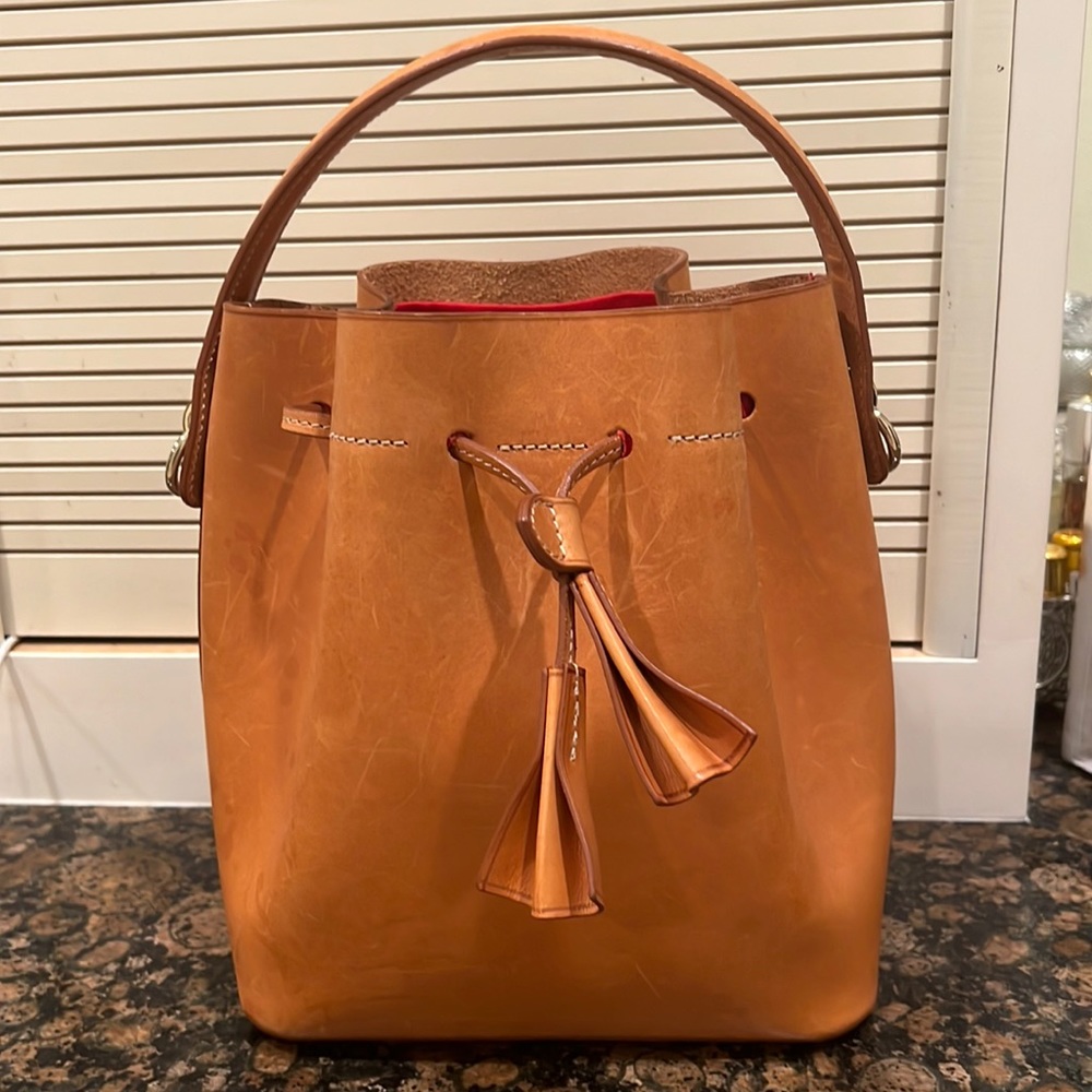 Celine Lefebure Karin Brown Leather Bucket Bag
